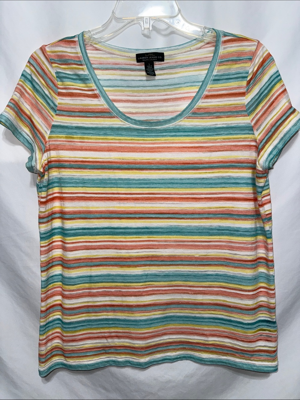Lauren Ralph Lauren sheer striped tee